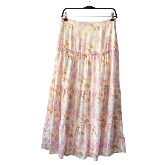 House of Harlow x Revolve Sofia Richie Tammy Maxi Skirt in Watercolor Floral | M - Picture 4 of 9
